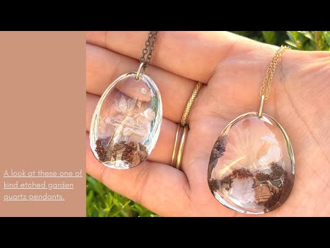 Garden Quartz Reverse Intaglio No Mud No Lotus Necklace - sterling silver and gold filled | Aislinn Collection