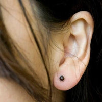 Amethyst birthstone 4mm silver stud earrings earrings Amanda K Lockrow 