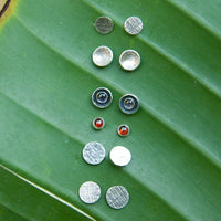 Ruby silver dot stud earrings earrings Amanda K Lockrow 