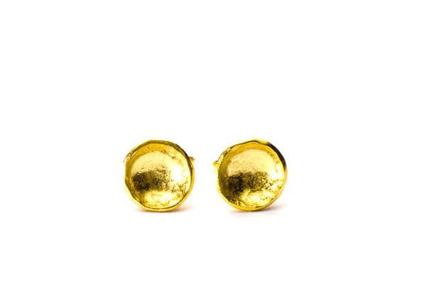 18k gold vermeil darling cup studs earrings Amanda K Lockrow 
