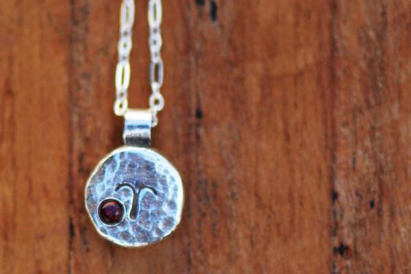 Elements aries zodiac necklace- sterling silver necklace Amanda K Lockrow 
