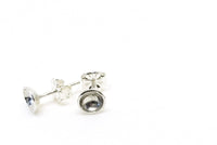 Silver darling mini bowl studs- sterling silver earrings Amanda K Lockrow 