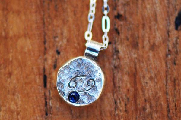 Elements cancer zodiac necklace- sterling silver necklace Amanda K Lockrow 
