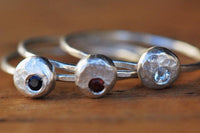 Elemental pebble sterling silver stacking ring ring Amanda K Lockrow 