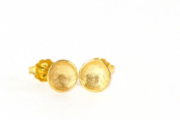 18k gold vermeil darling cup studs earrings Amanda K Lockrow 