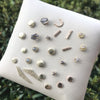Teeny tiny pebble studs - choose from gold or silver earrings Amanda K Lockrow 