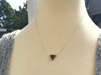 Labradorite little triangle sterling silver necklace - Little Rock collection necklace Amanda K Lockrow 