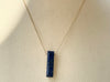 Lapis lazuli bar crystal necklace | little rock collection necklace Amanda K Lockrow