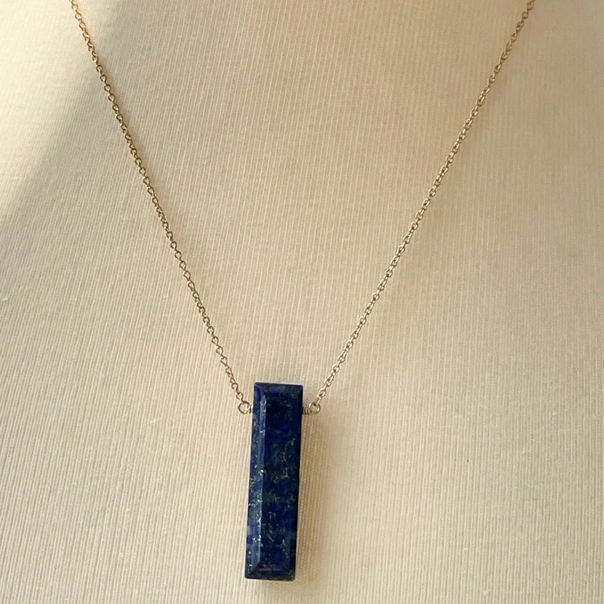 Ruby zoisite bar crystal necklace | Little Rock Collection necklace Amanda K Lockrow
