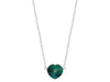 Chrysocolla tiny heart sterling silver necklace - Tiny hearts collection necklace Amanda K Lockrow 