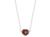Ruby tiny heart sterling silver necklace - Tiny hearts collection necklace Amanda K Lockrow 