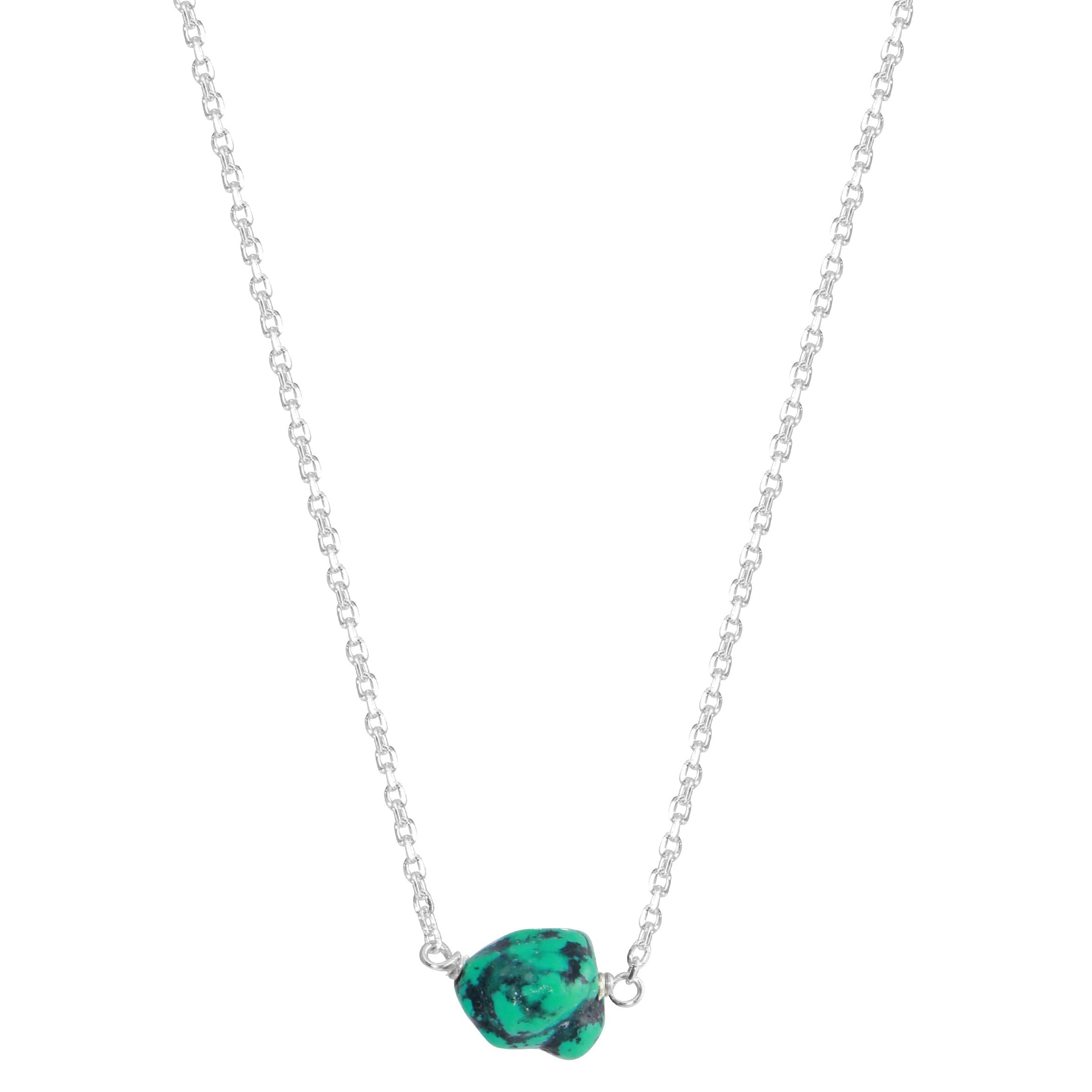 Turquoise Nugget Necklace - sterling silver or gold filled | Little Rock Collection necklace Amanda K Lockrow