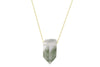 Large garden quartz floating point statement necklaces - Aislinn collection necklace Amanda K Lockrow stone 4 24 inches sterling silver 