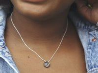 Labradorite hexagon sterling silver necklace necklace Amanda K Lockrow 