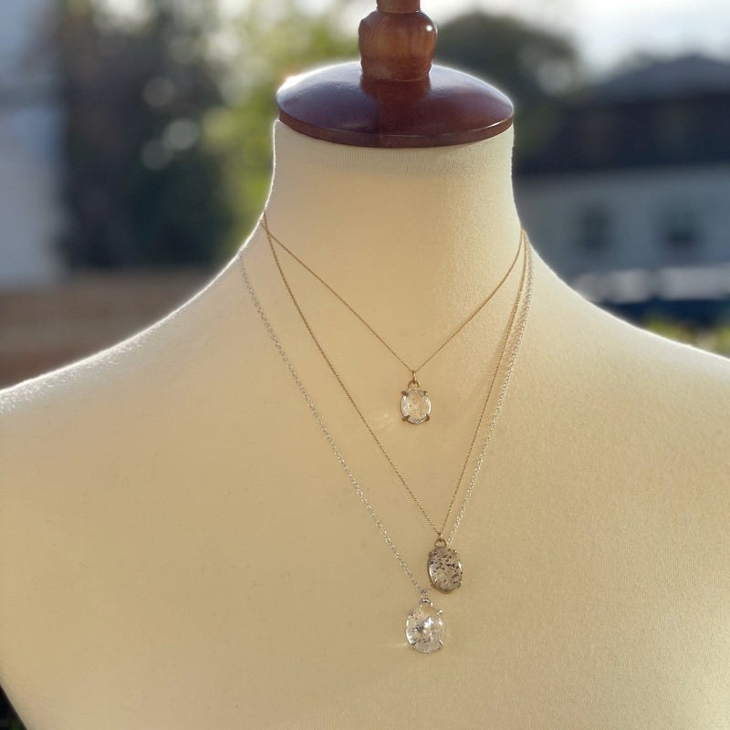 Enhydro quartz sterling silver necklace - Aislinn Collection necklace Amanda K Lockrow 