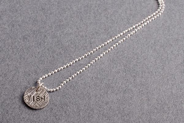 Sterling silver say something charm necklace - wish necklace Amanda K Lockrow 