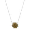 Black Sunstone hexagon necklace - sterling silver or gold filled | Little Rock Collection necklace Amanda K Lockrow