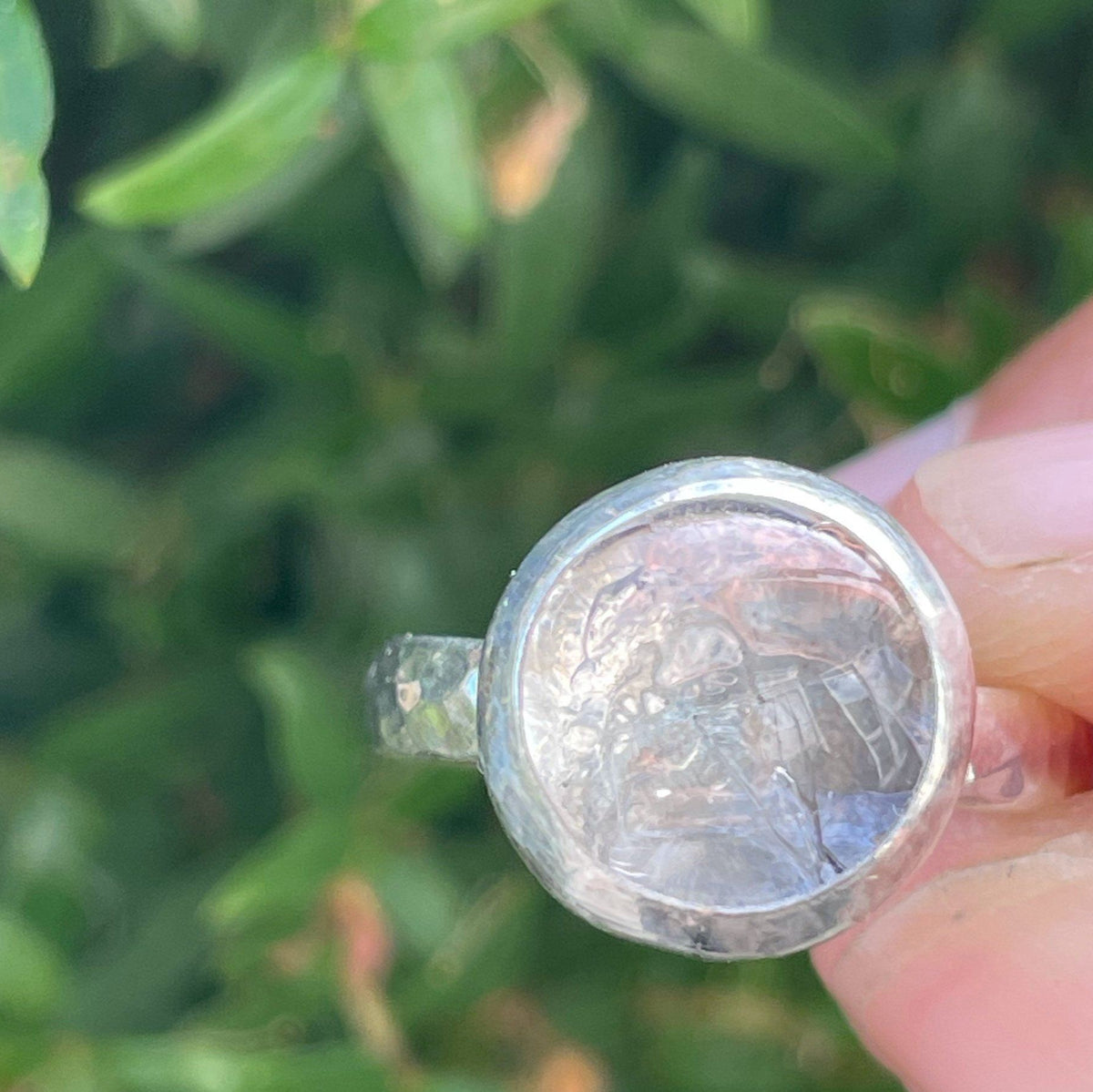 Enhydro quartz sterling silver ring - size 7 ready to ship ring Amanda K Lockrow 