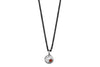 Pebble sterling silver necklace necklace Amanda K Lockrow 18 inches garnet oxidized silver chain