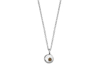 Pebble sterling silver necklace necklace Amanda K Lockrow 16 inches smoky quartz shiny silver chain