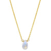 Rainbow moonstone drop sterling silver necklace - Little Rock Collection necklace Amanda K Lockrow